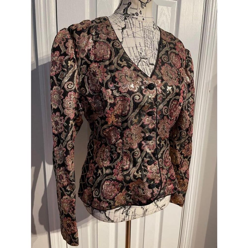 Scott McClintock Vintage Brocade Jacquard Tailored Paisley Formal Evening coat12